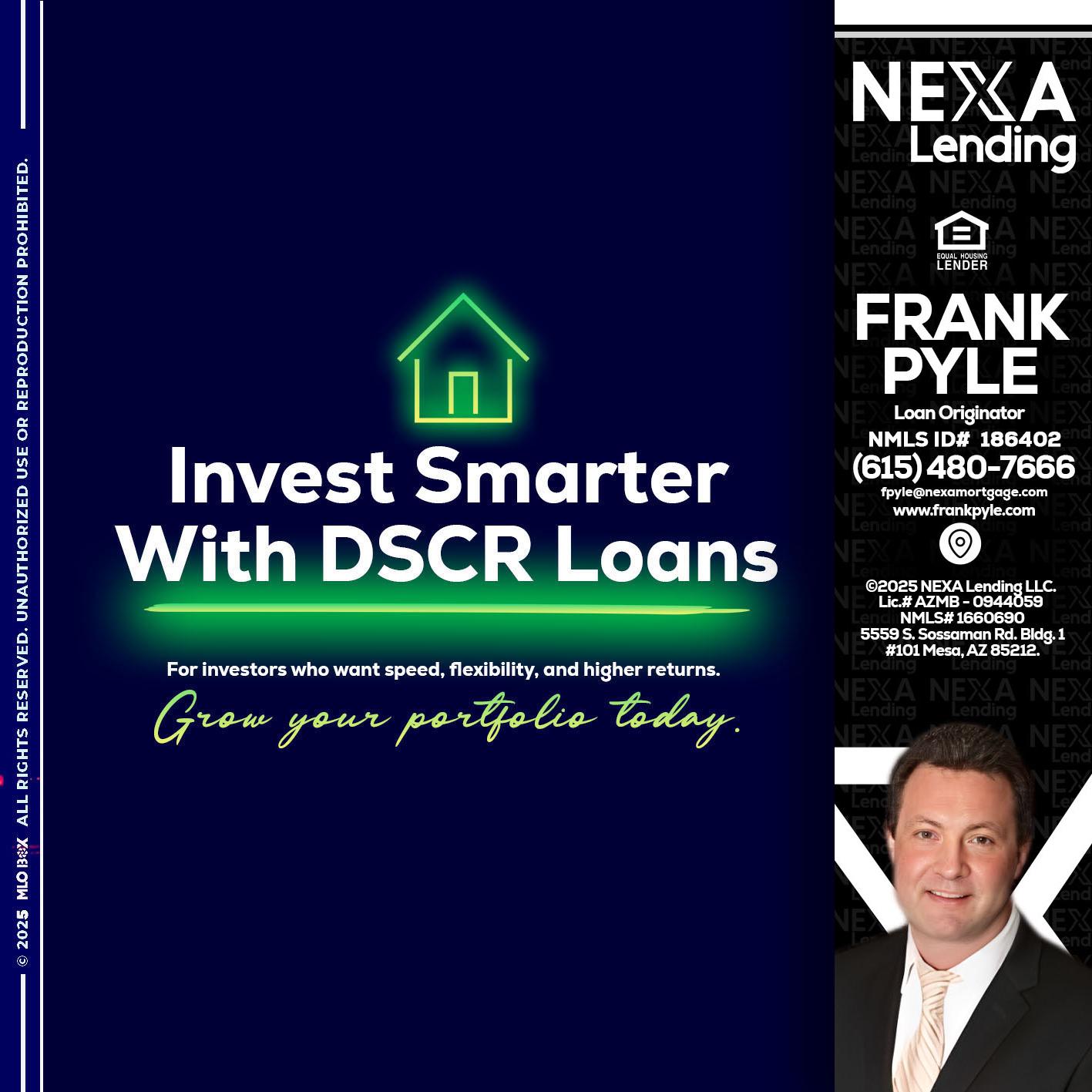 DSCR - Frank Pyle -Loan Originator