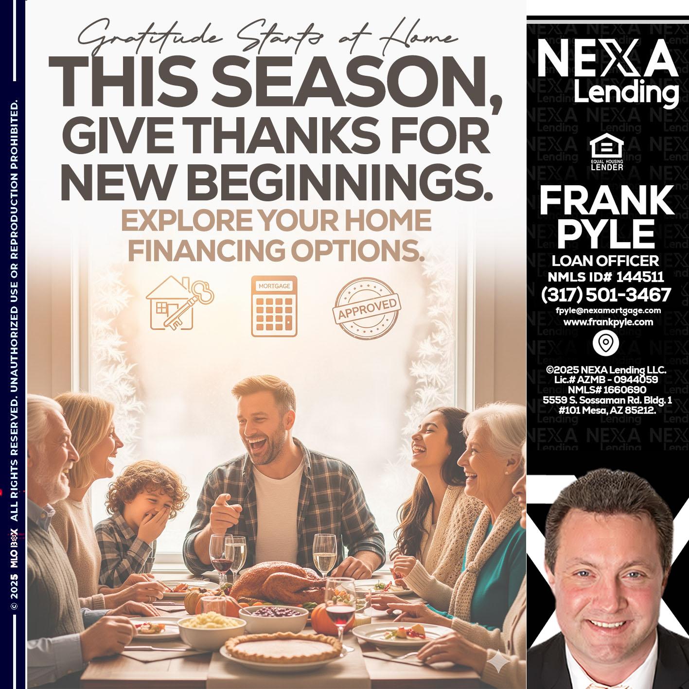 THIS SEASON - Frank Pyle -Loan Originator