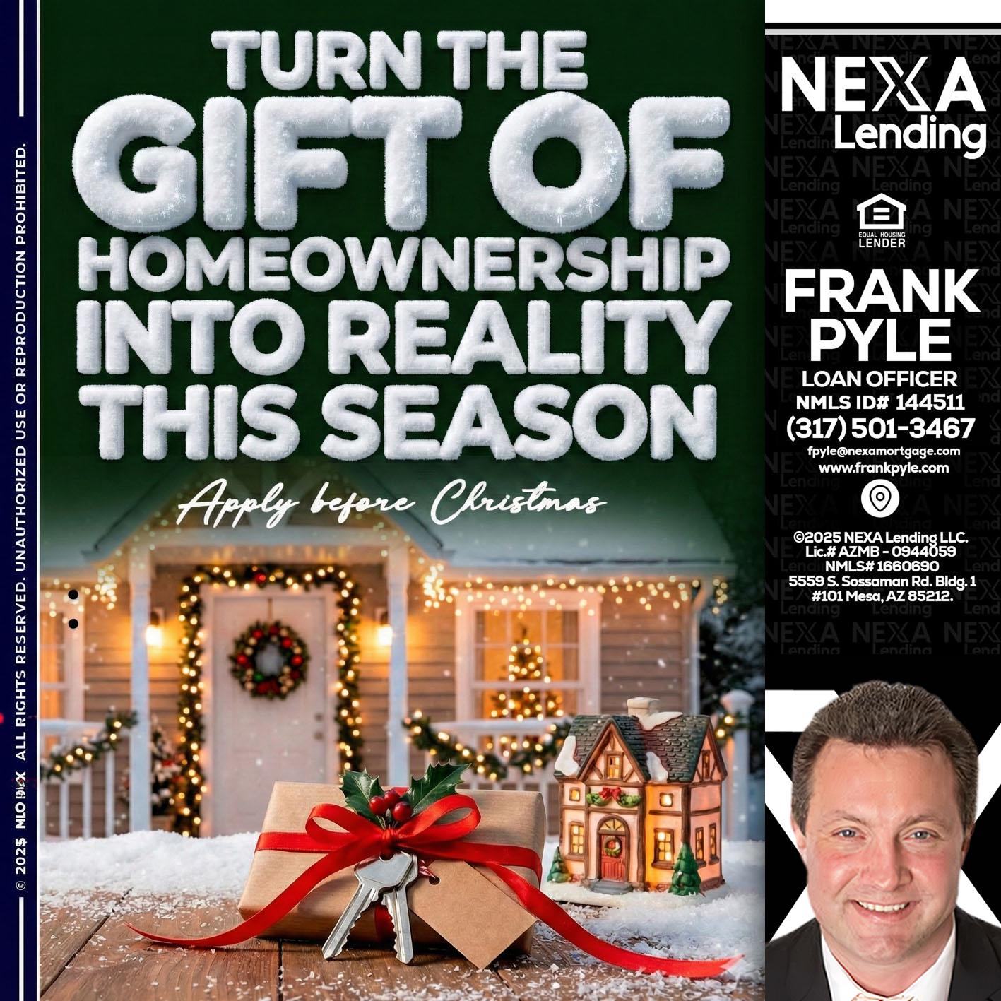 TURN GIFTS - Frank Pyle -Loan Originator