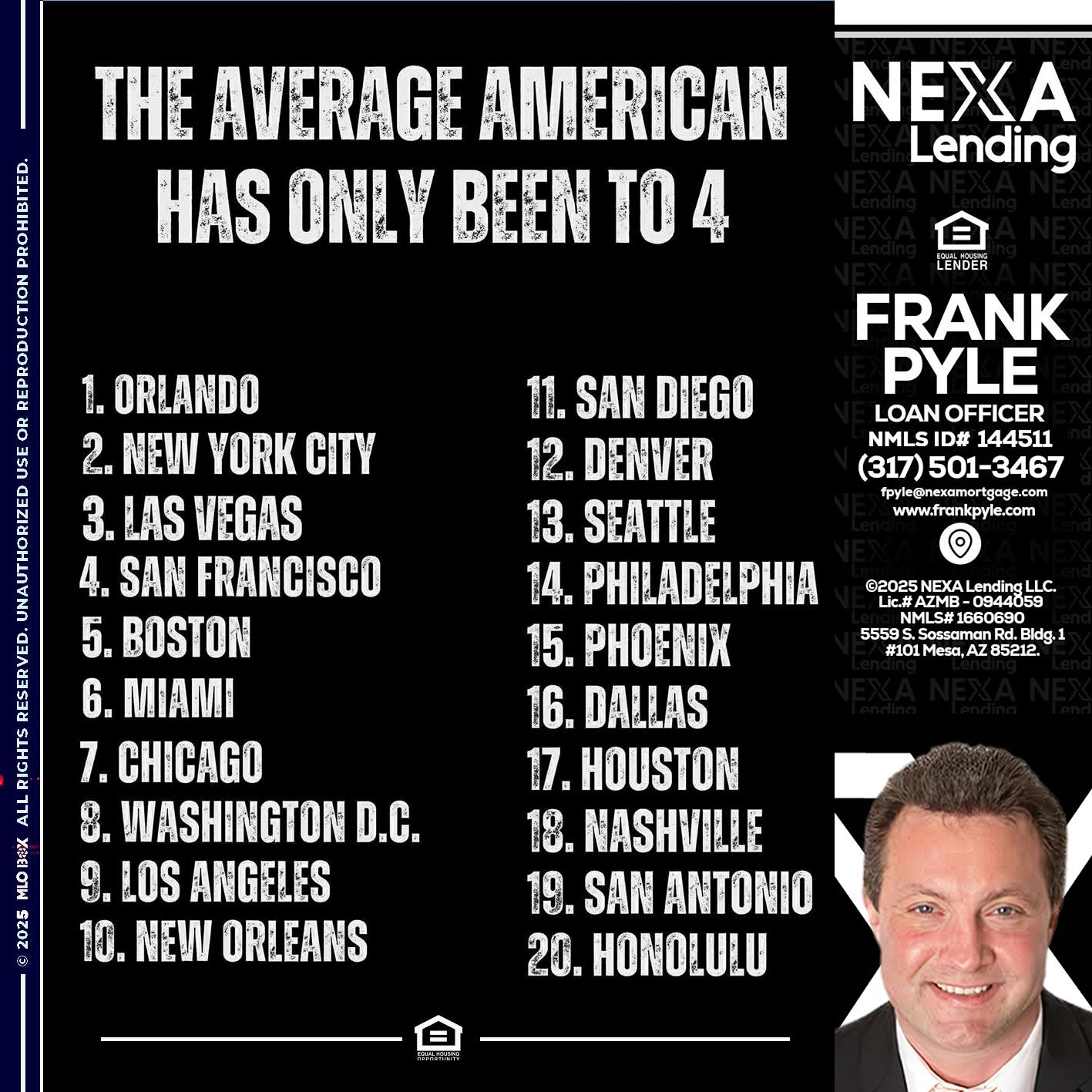 THE AVERAGE AMERICAN - Frank Pyle -Loan Originator