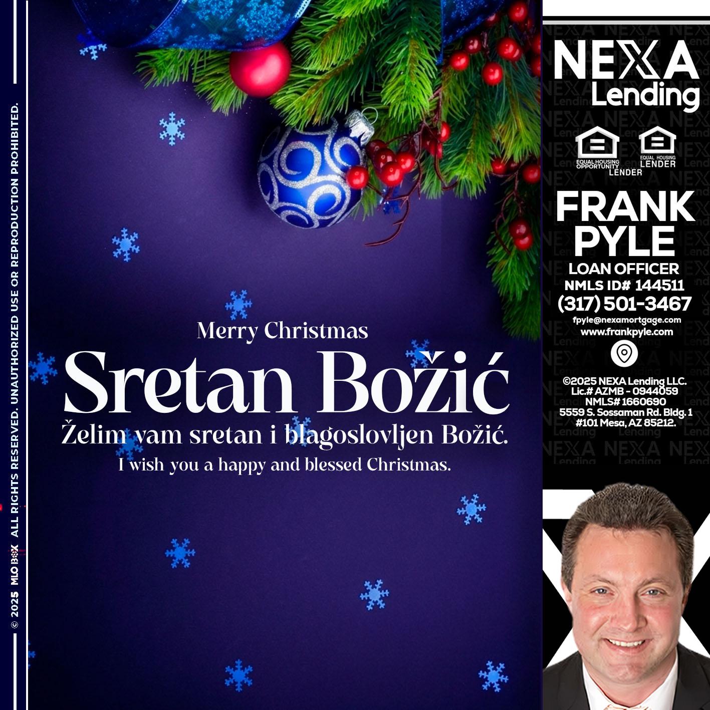 Sretan Božić - Frank Pyle -Loan Originator