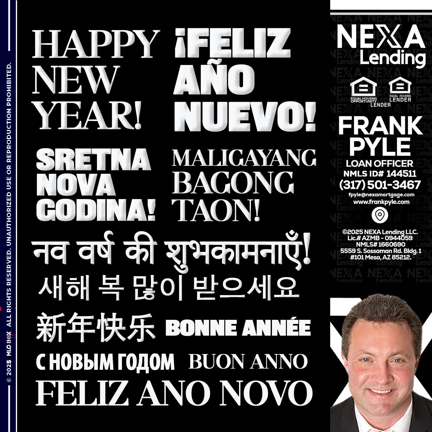HAPPY NEW YEAR - Frank Pyle -Loan Originator