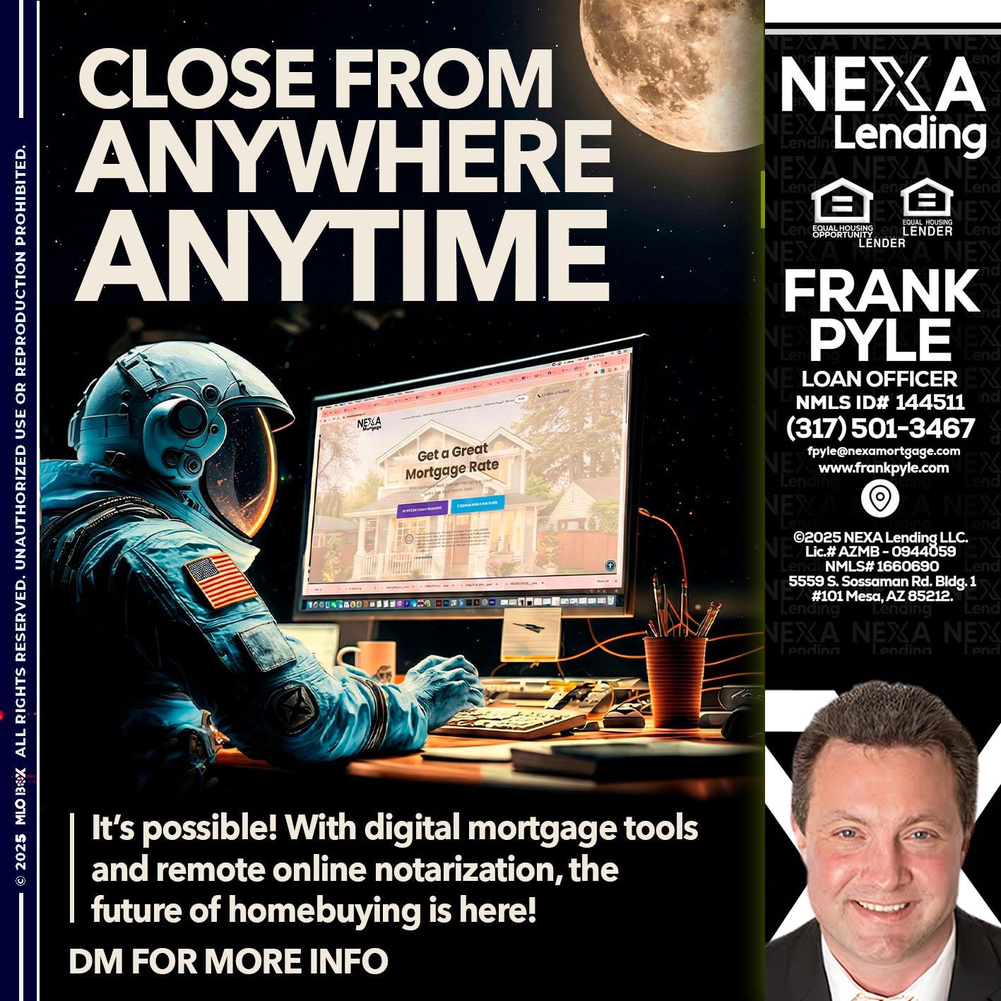 close from - Frank Pyle -Loan Originator