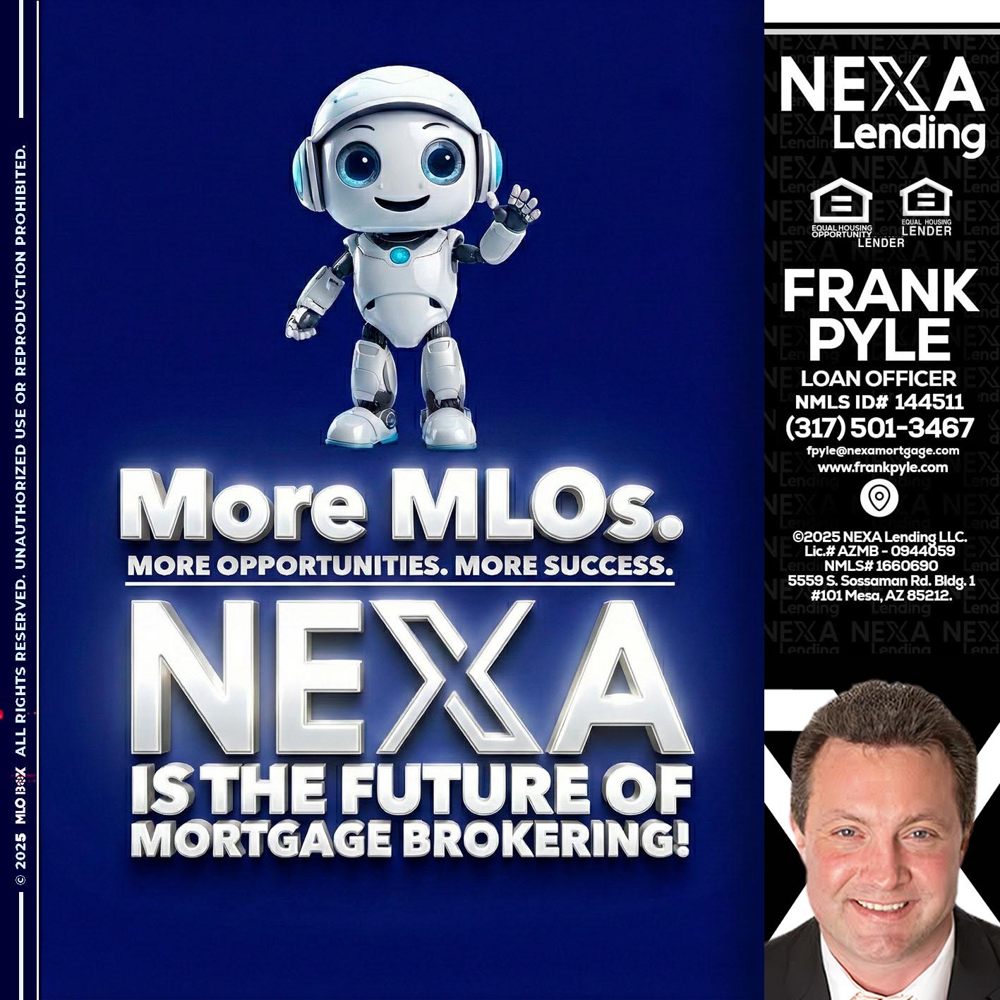 MORE MLOs - Frank Pyle -Loan Originator