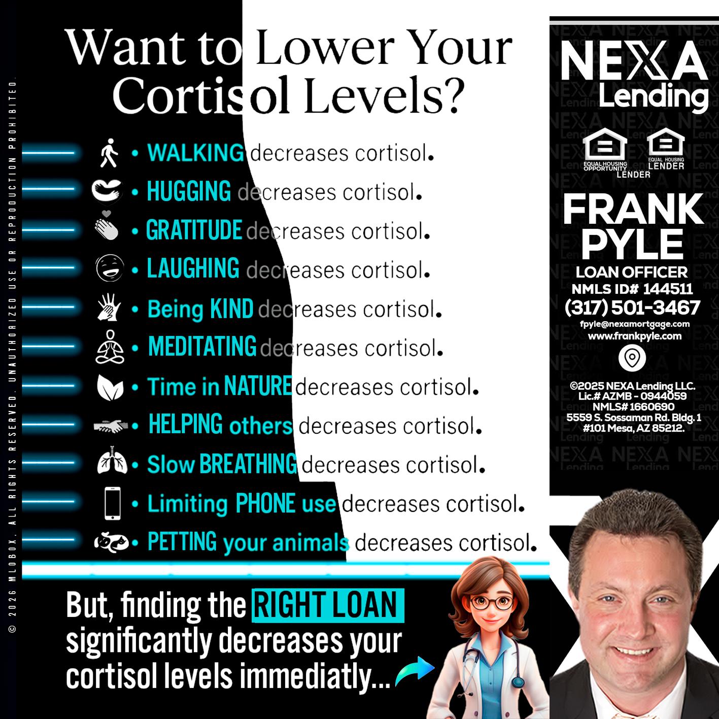 Want to lower Your Cortisol Levels? - Frank Pyle -Loan Originator