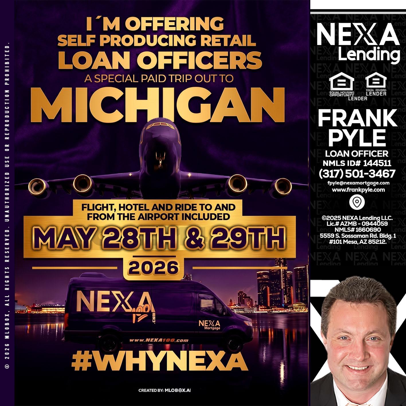 MICHIGAN - Frank Pyle -Loan Originator