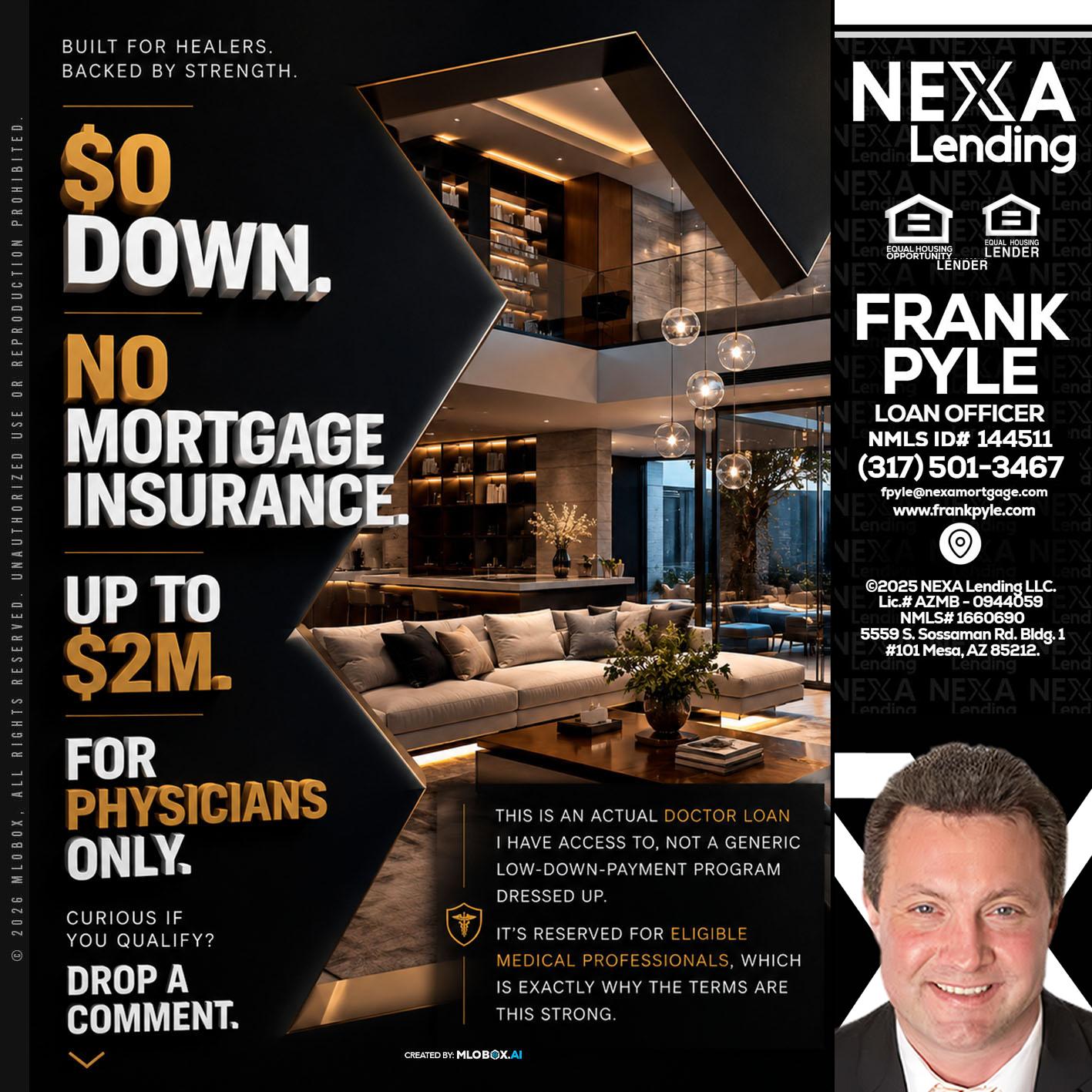 $0 DOWN - Frank Pyle -Loan Originator