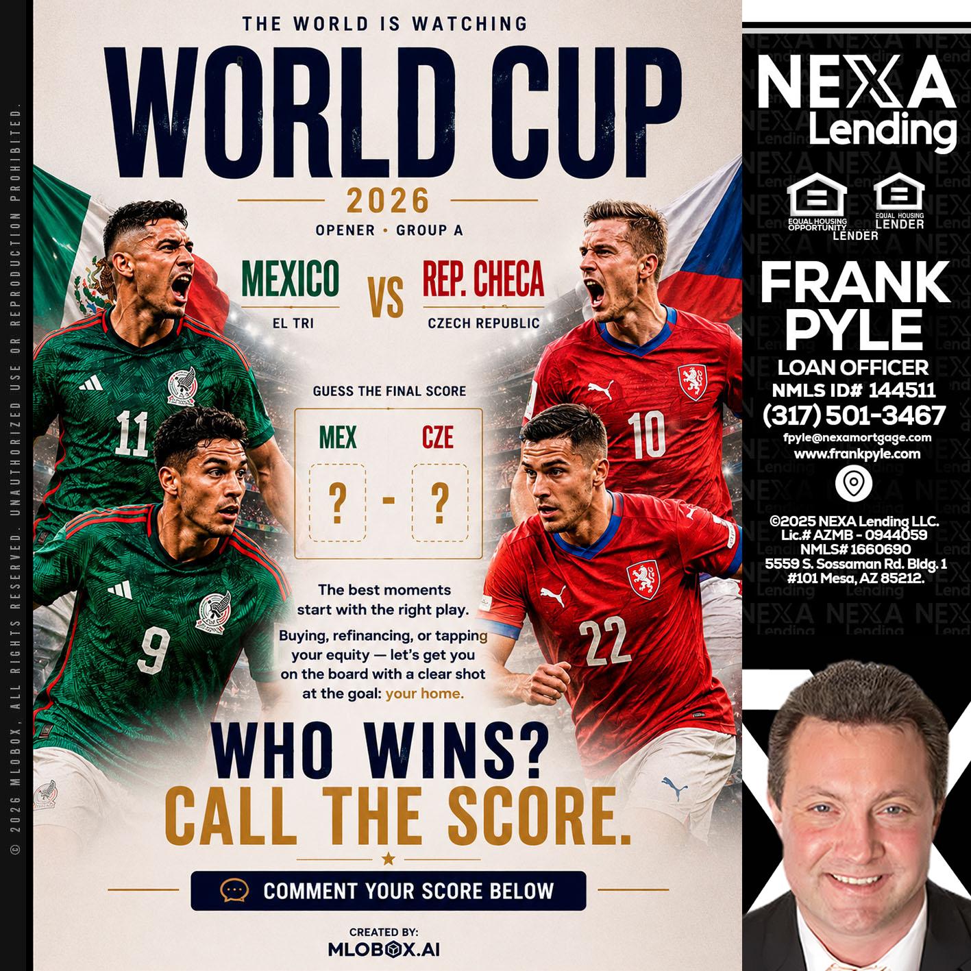WORLD CUP 2026 - Frank Pyle -Loan Originator