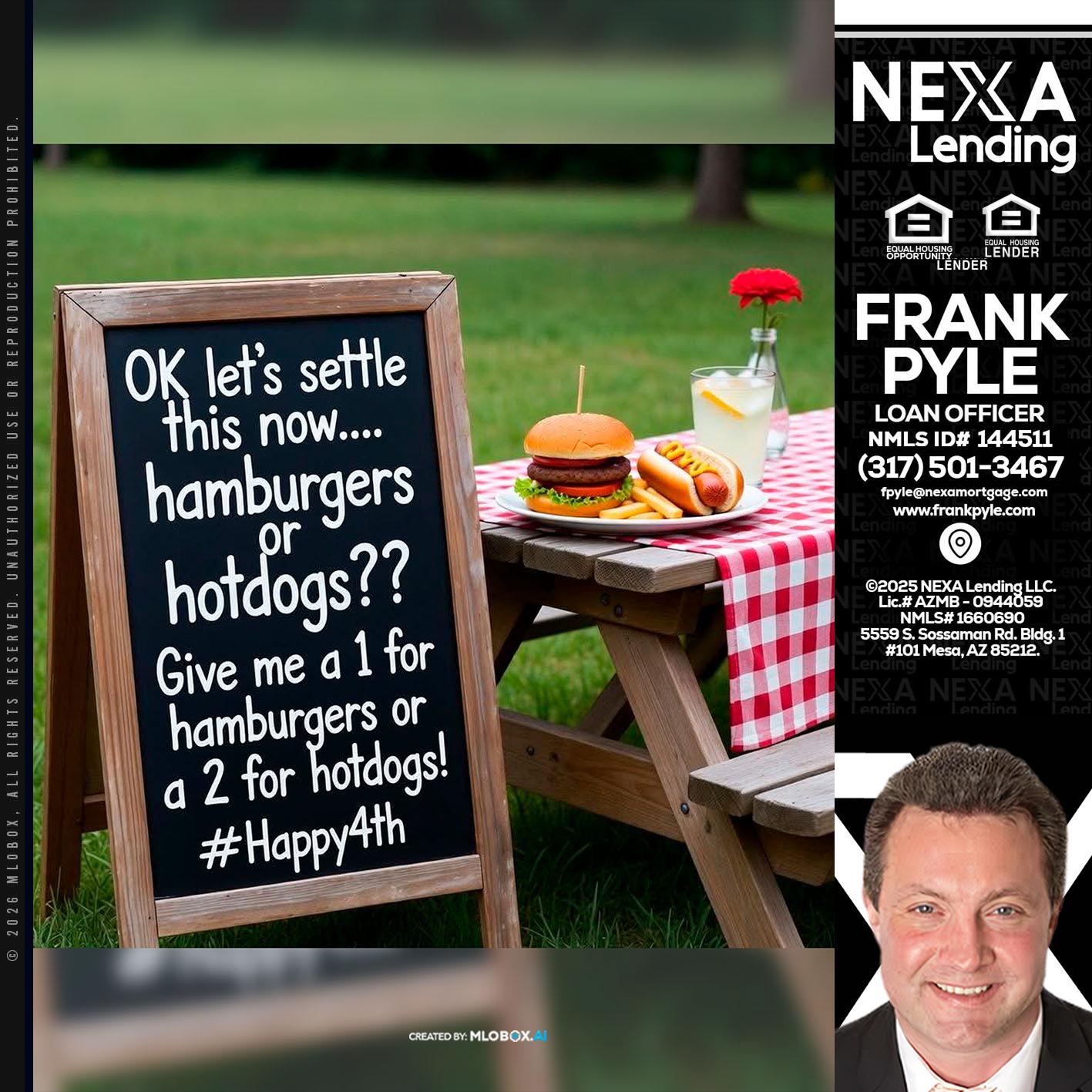 let settle this - Frank Pyle -Loan Originator
