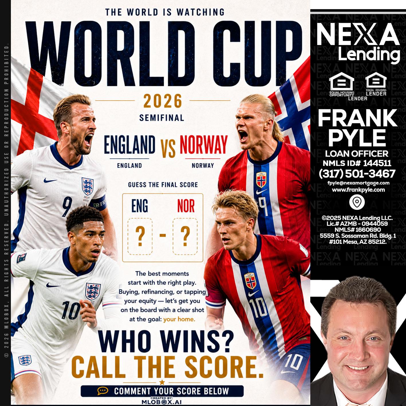 WORLD CUP 2026 - Frank Pyle -Loan Originator