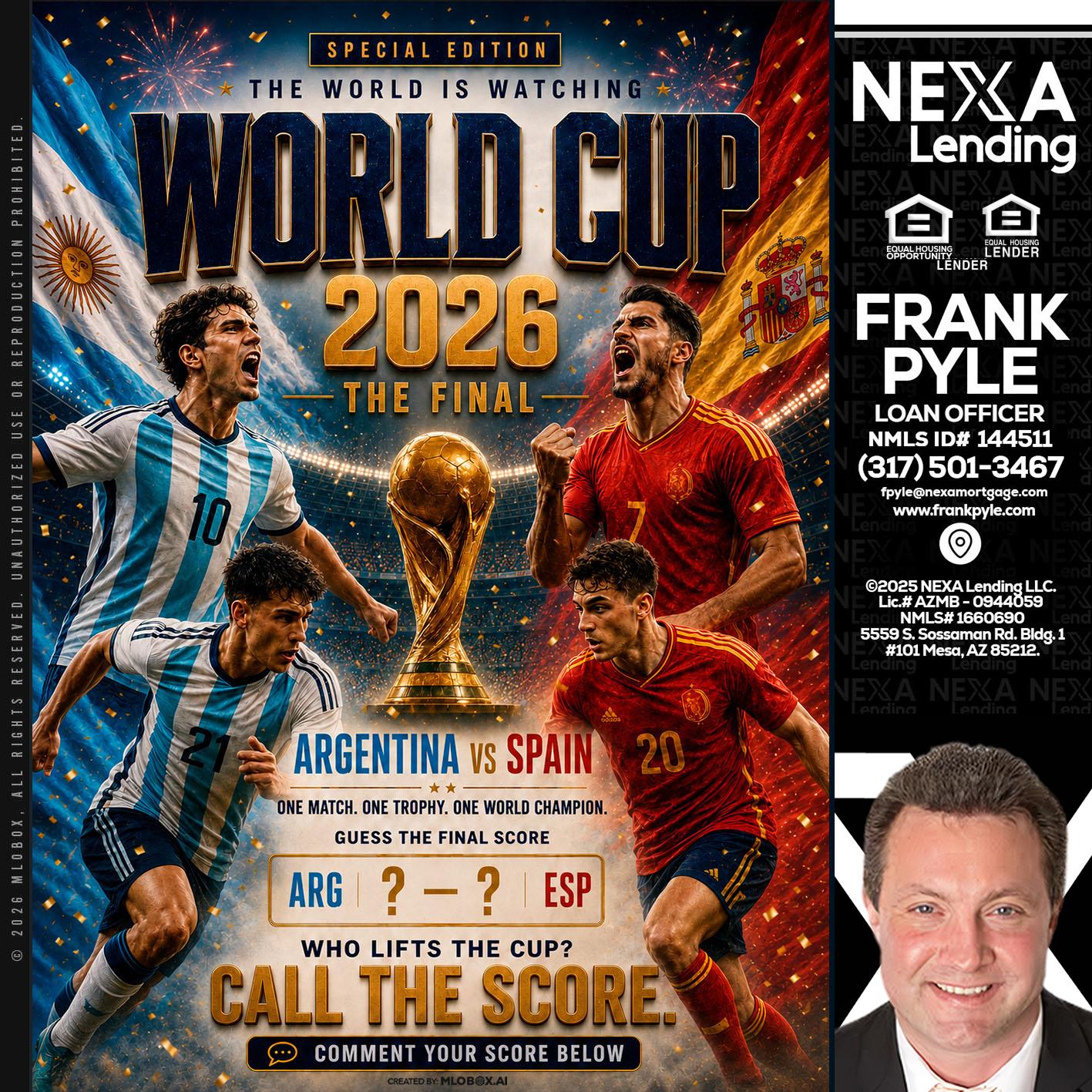 World Cup 2026 finals - Frank Pyle -Loan Originator