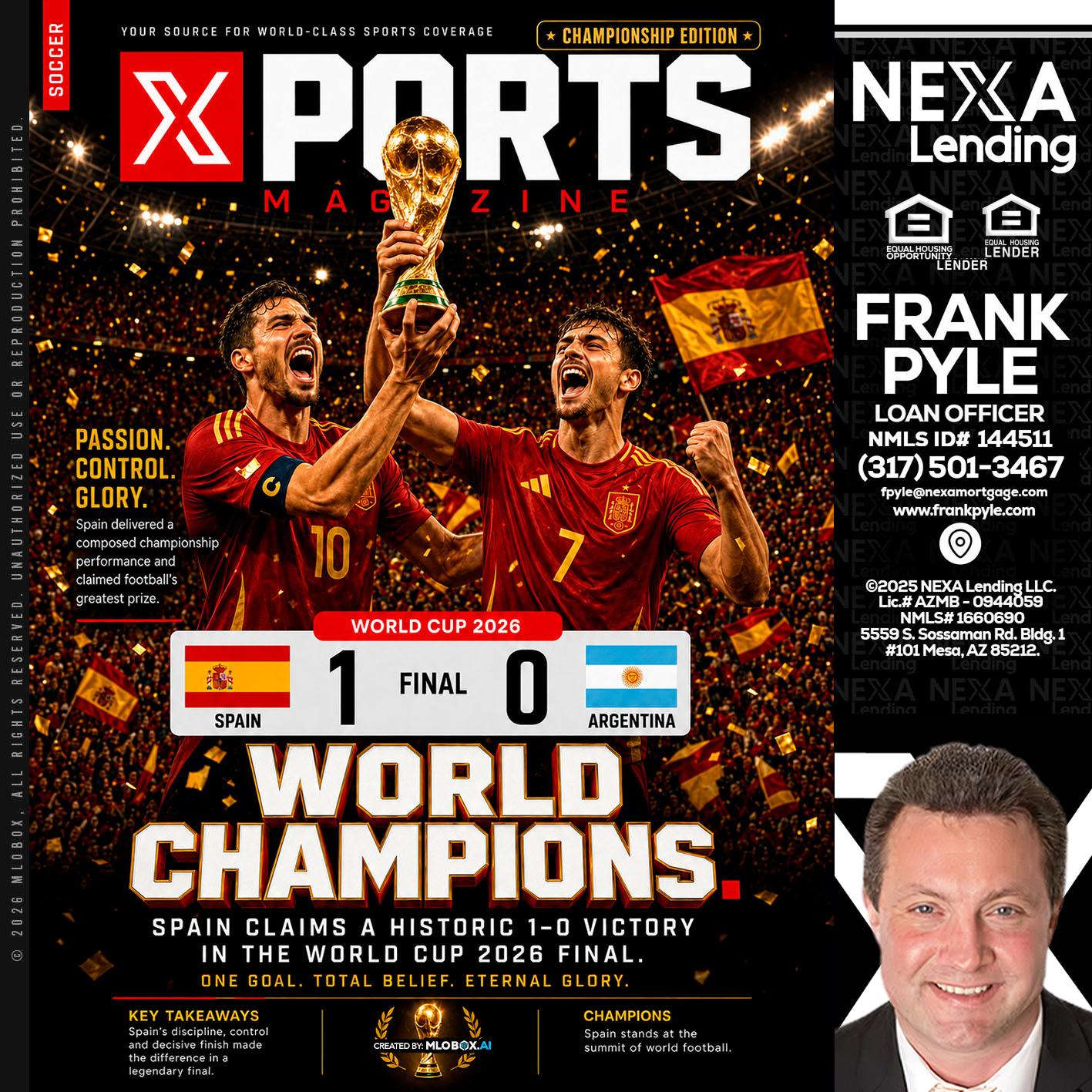 SPAIN CHAMPION - Frank Pyle -Loan Originator