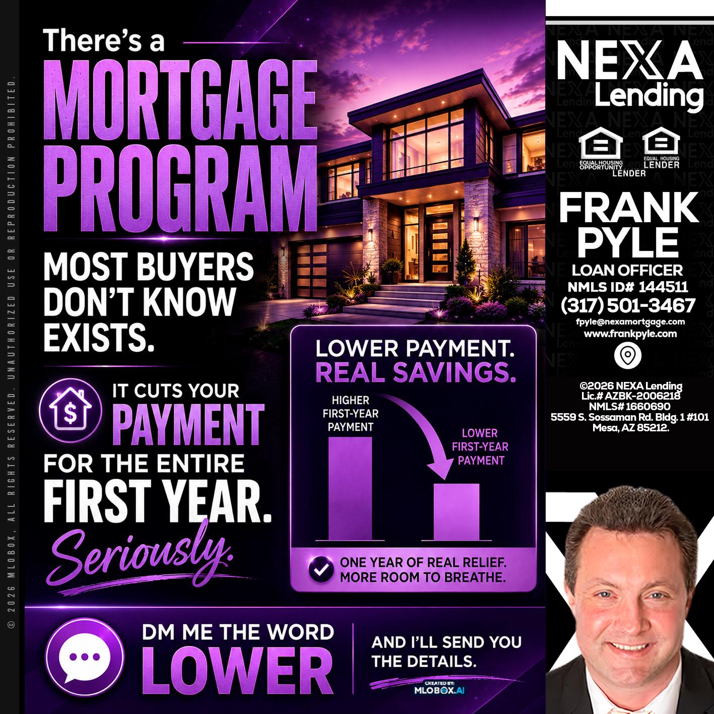 MORTGAGE PROGRAM - Frank Pyle -Loan Originator