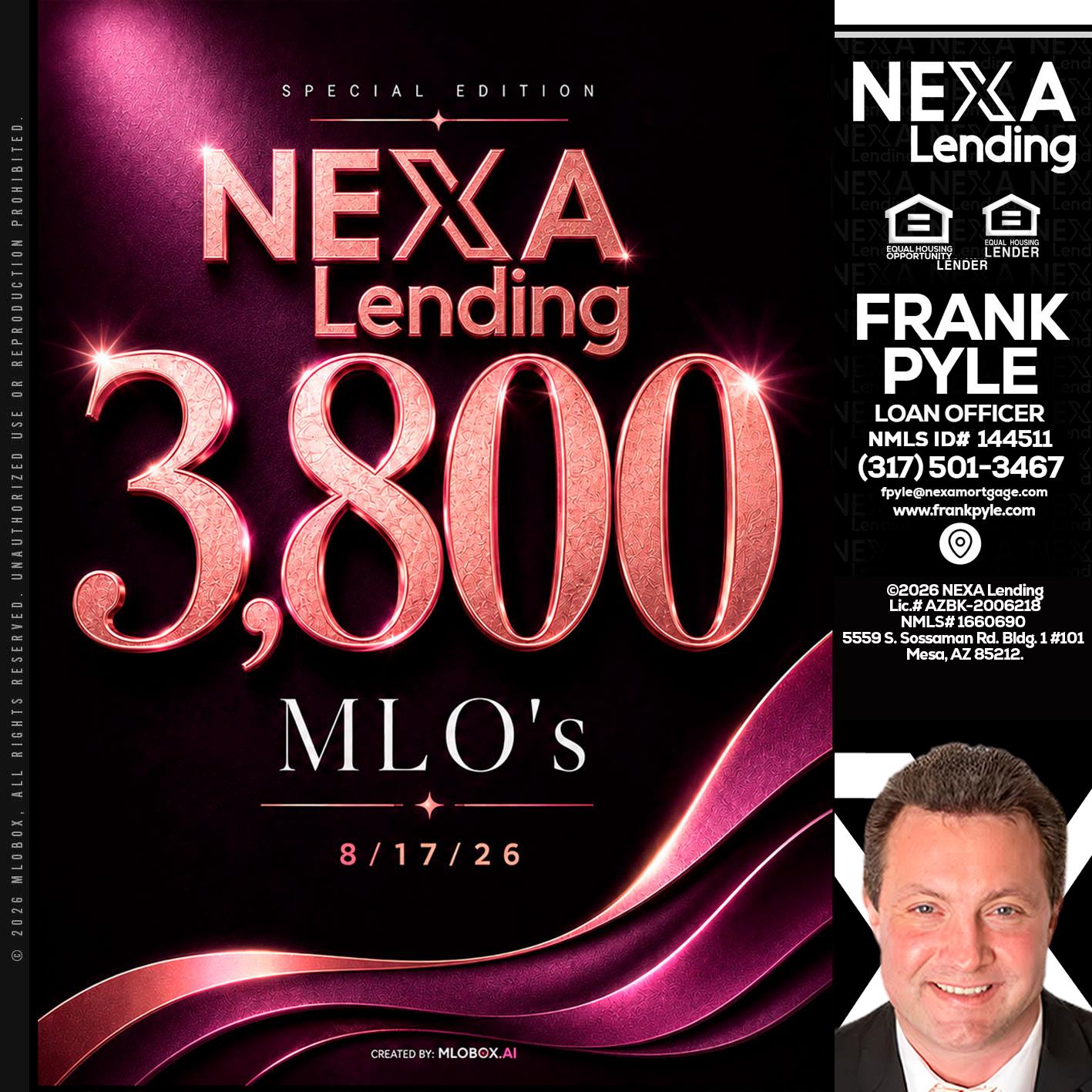 3800 MLOs - Frank Pyle -Loan Originator