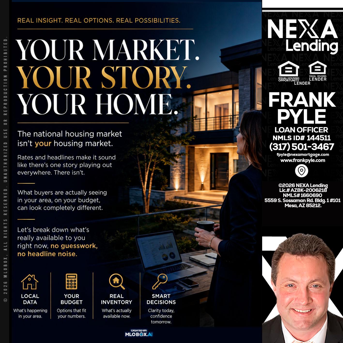 your market - Frank Pyle -Loan Originator