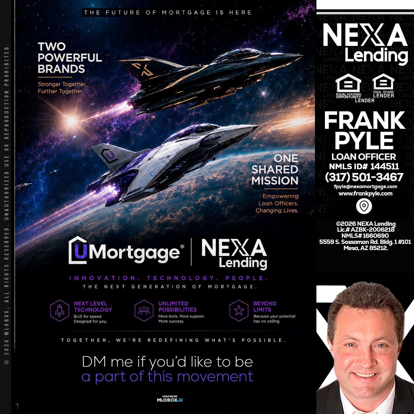 U Mortgage + NEXA lending - Frank Pyle -Loan Originator