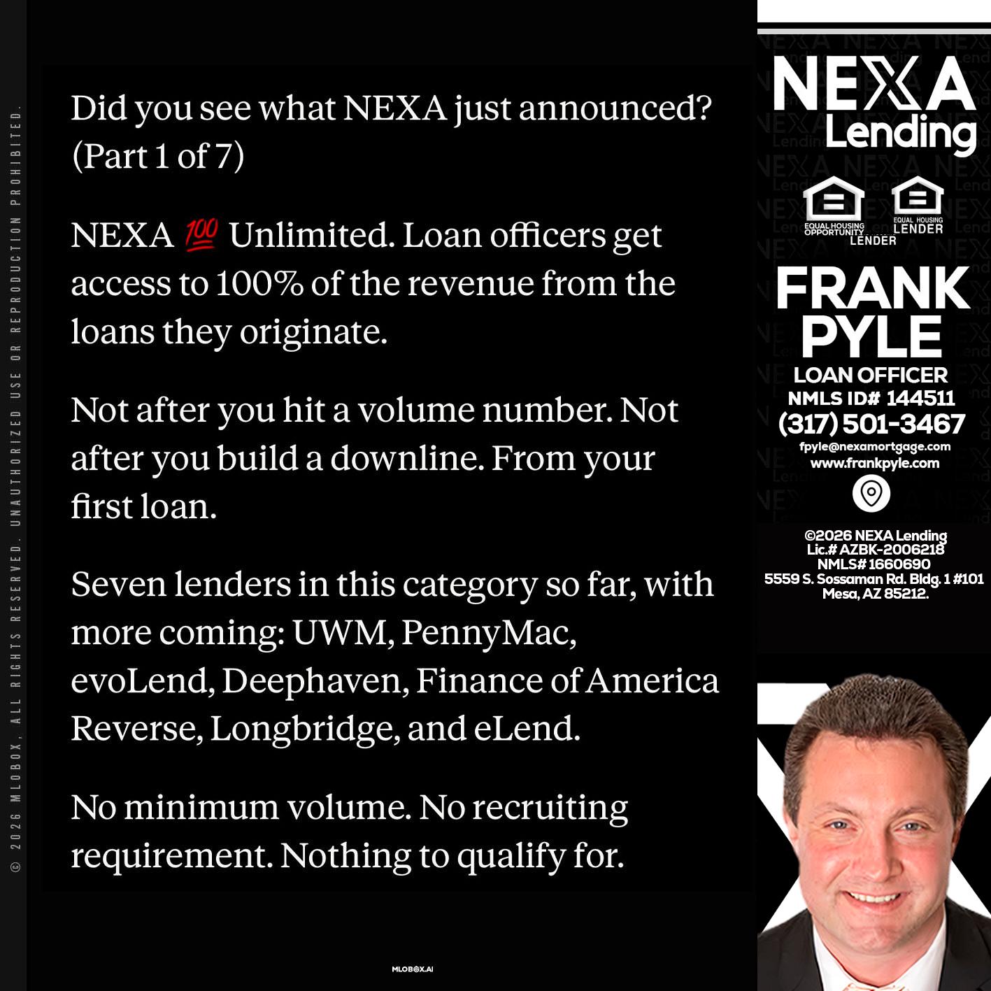 DID YOU KNOW - Frank Pyle -Loan Originator