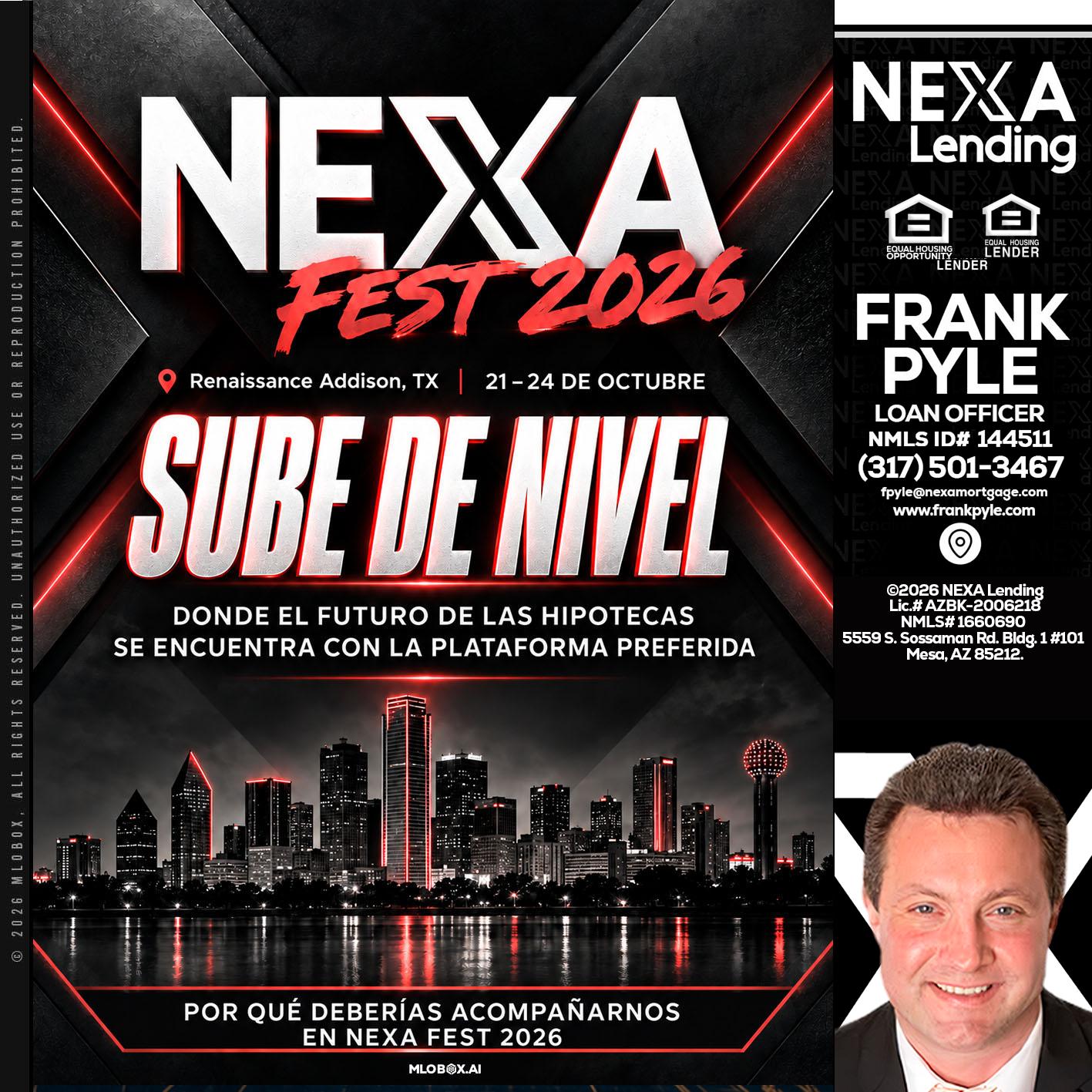 NEXA fest 2026 - Frank Pyle -Loan Originator
