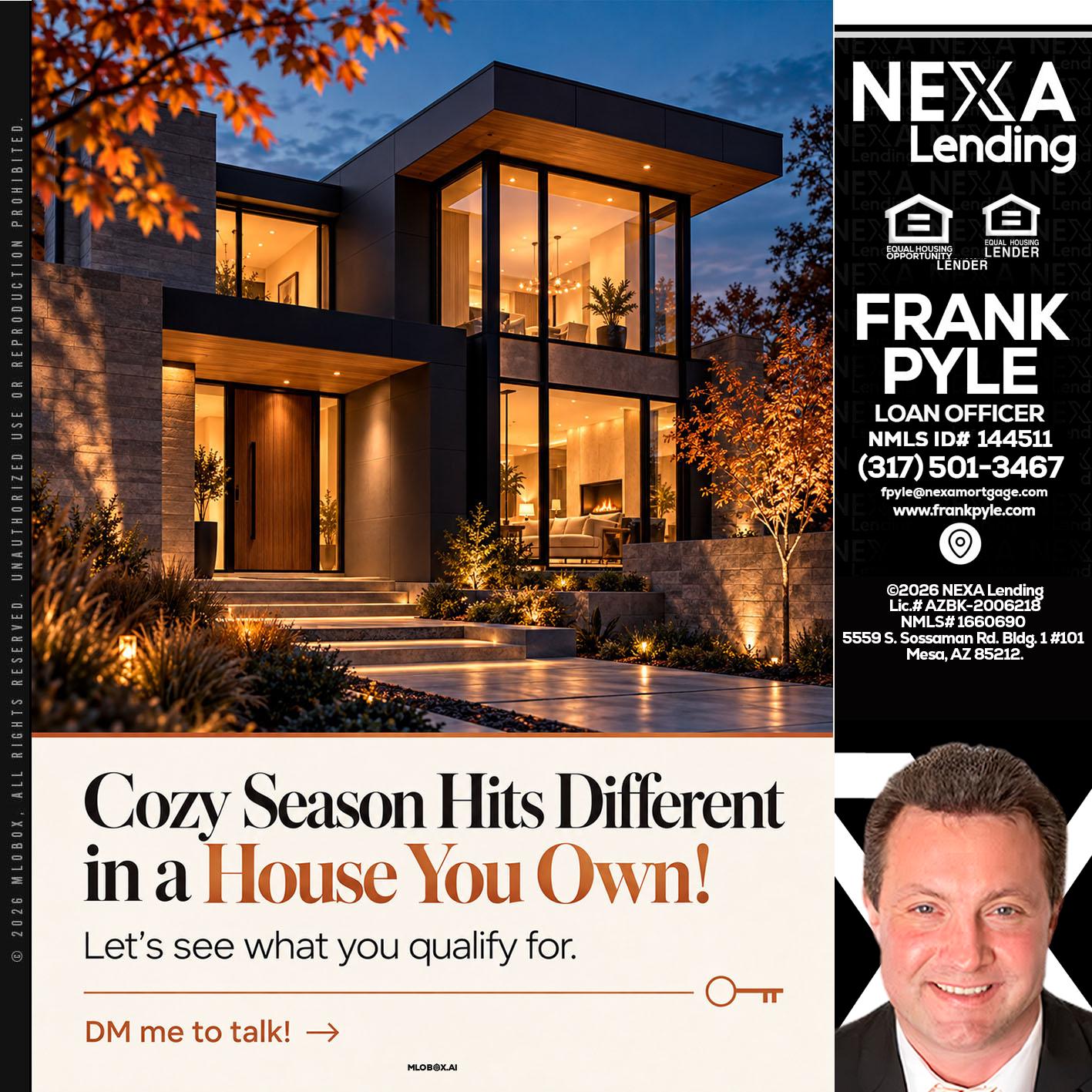 COZY SEASON - Frank Pyle -Loan Originator
