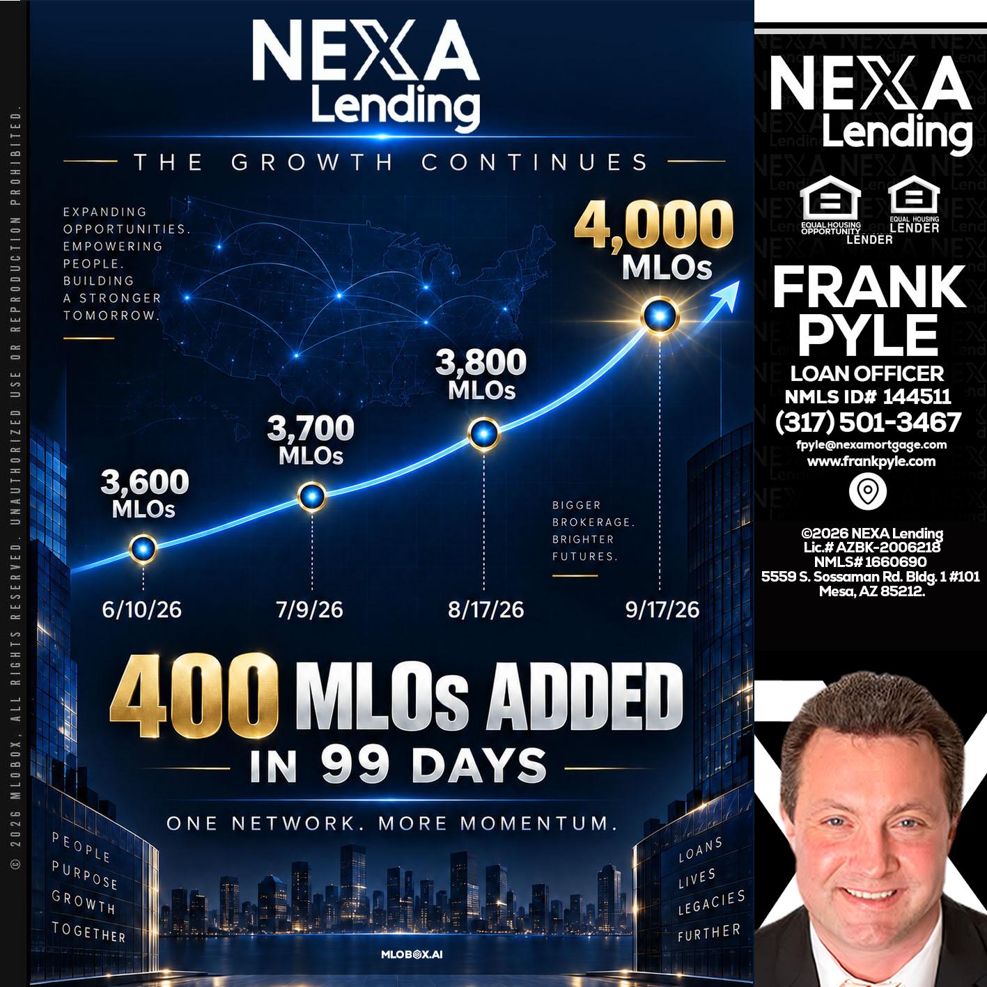NEXA Lending 4000 MLOs - Frank Pyle -Loan Originator