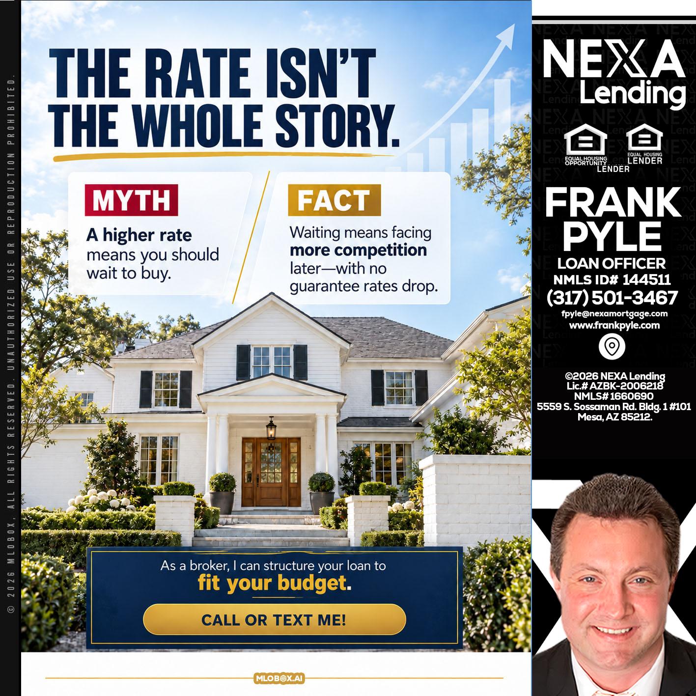 THE RATE ISNT - Frank Pyle -Loan Originator