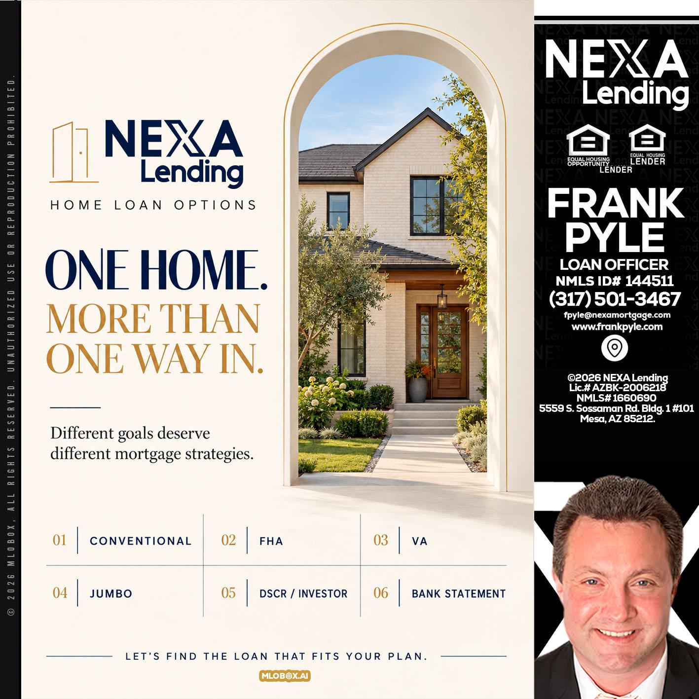 ONE HOME - Frank Pyle -Loan Originator